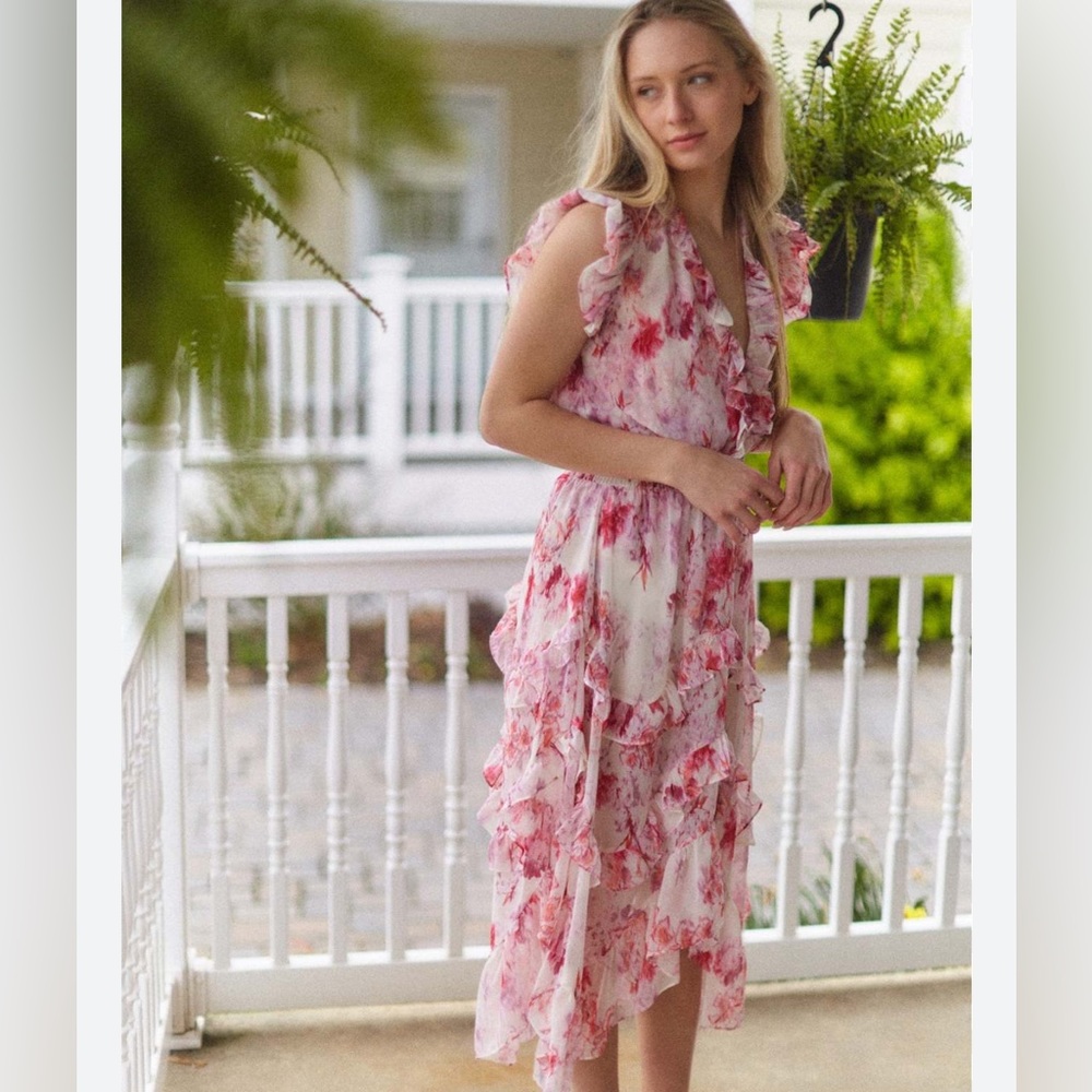 Misa midi floral sleeveless dress